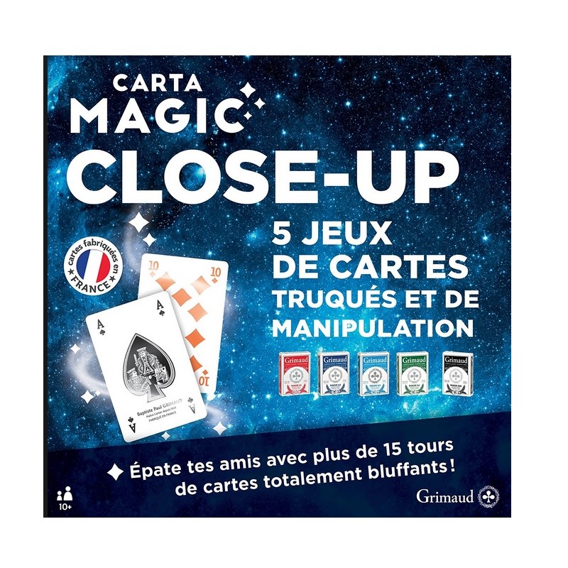 Magie close-up 5 jeux de cartes