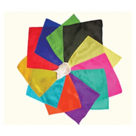 Magie Foulards en Soie (22,5 x 22,5 cm) par 12 - Couleurs Assorties Magie Foulards en Soie (22,5 x 22,5 cm) par 12 - Couleurs Assorties